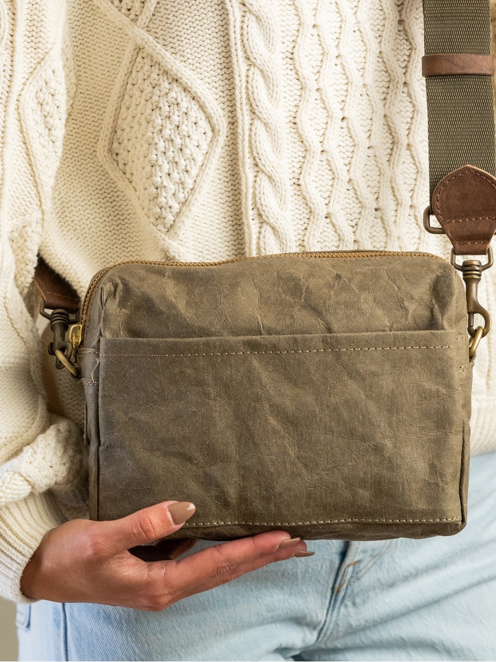 UASHMAMA | Tracolla grey crossbody hand bag purse handbag paper